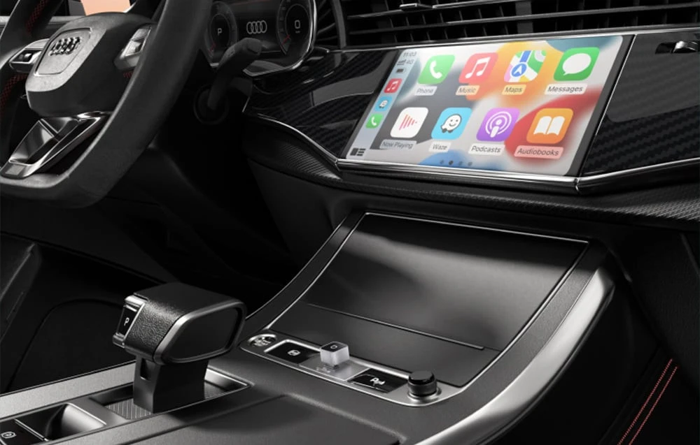 Wireless car adapter OTTOCAST Mini Cube T2 sidabrinis