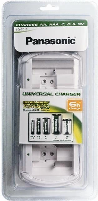 Panasonic Batteries Panasonic akumuliatorių įkroviklis BQ-CC15 universalus