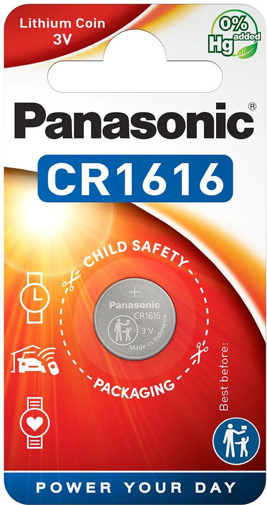 Panasonic elementas CR1616/1BP, 1 vnt.