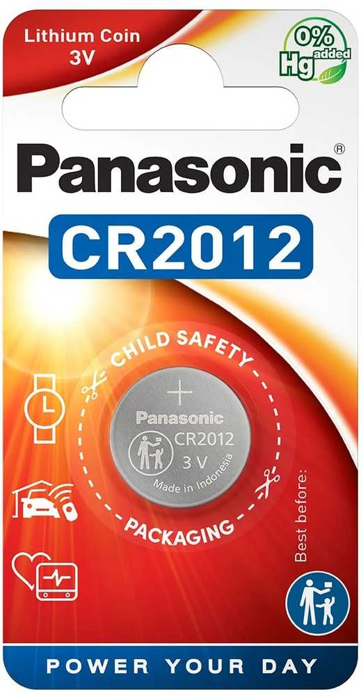 Panasonic CR2012 ličio baterija pakuotėje