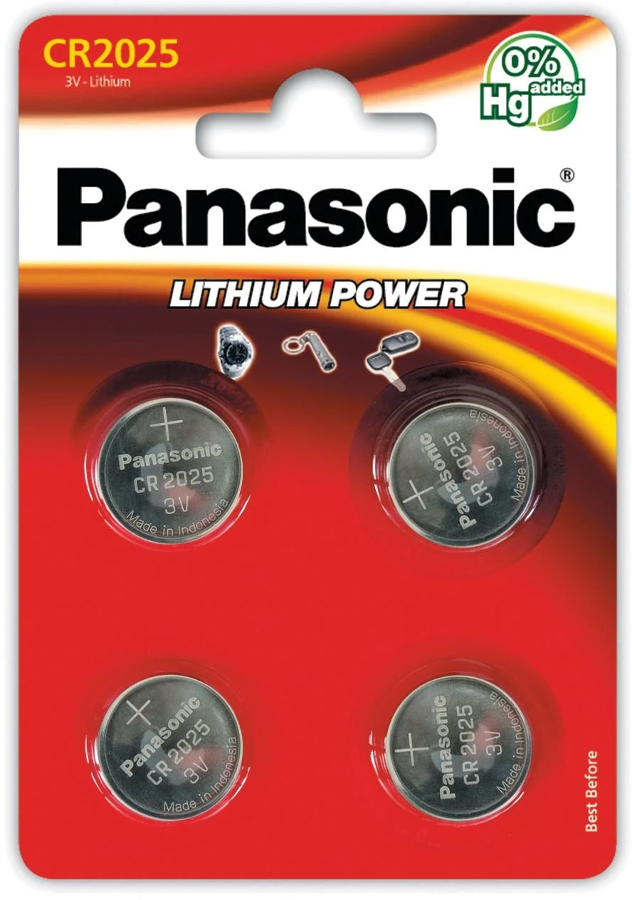 Panasonic Batteries Panasonic elementai CR2025/4B