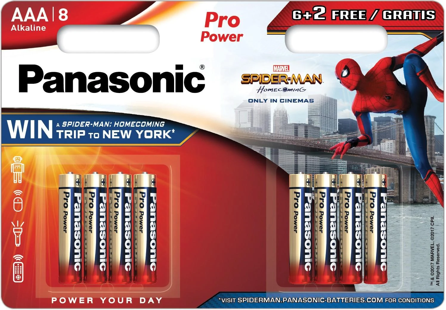 Panasonic Batteries „Panasonic Pro Power“ akumuliatorius LR03PPG/8B (6+2)