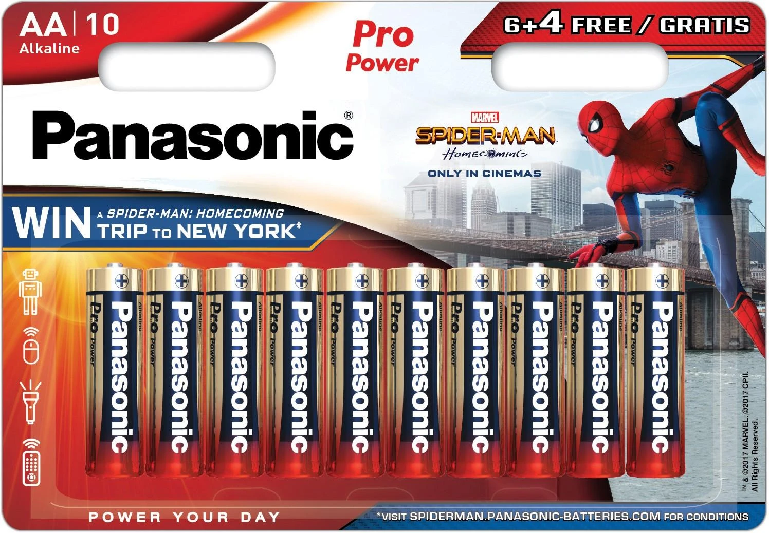 Panasonic Pro Power AA baterijų rinkinys su Žmogaus voru