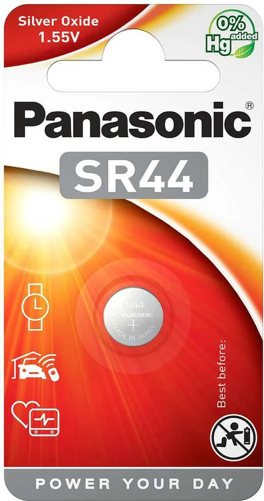 Baterija - Panasonic SR44 357 Sidabro Oksido 1.55V 5.4mm x 11.6mm