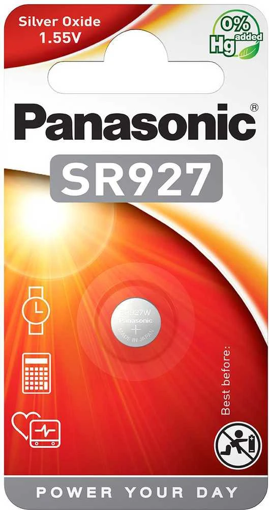 Panasonic SR927 baterija pakuotėje