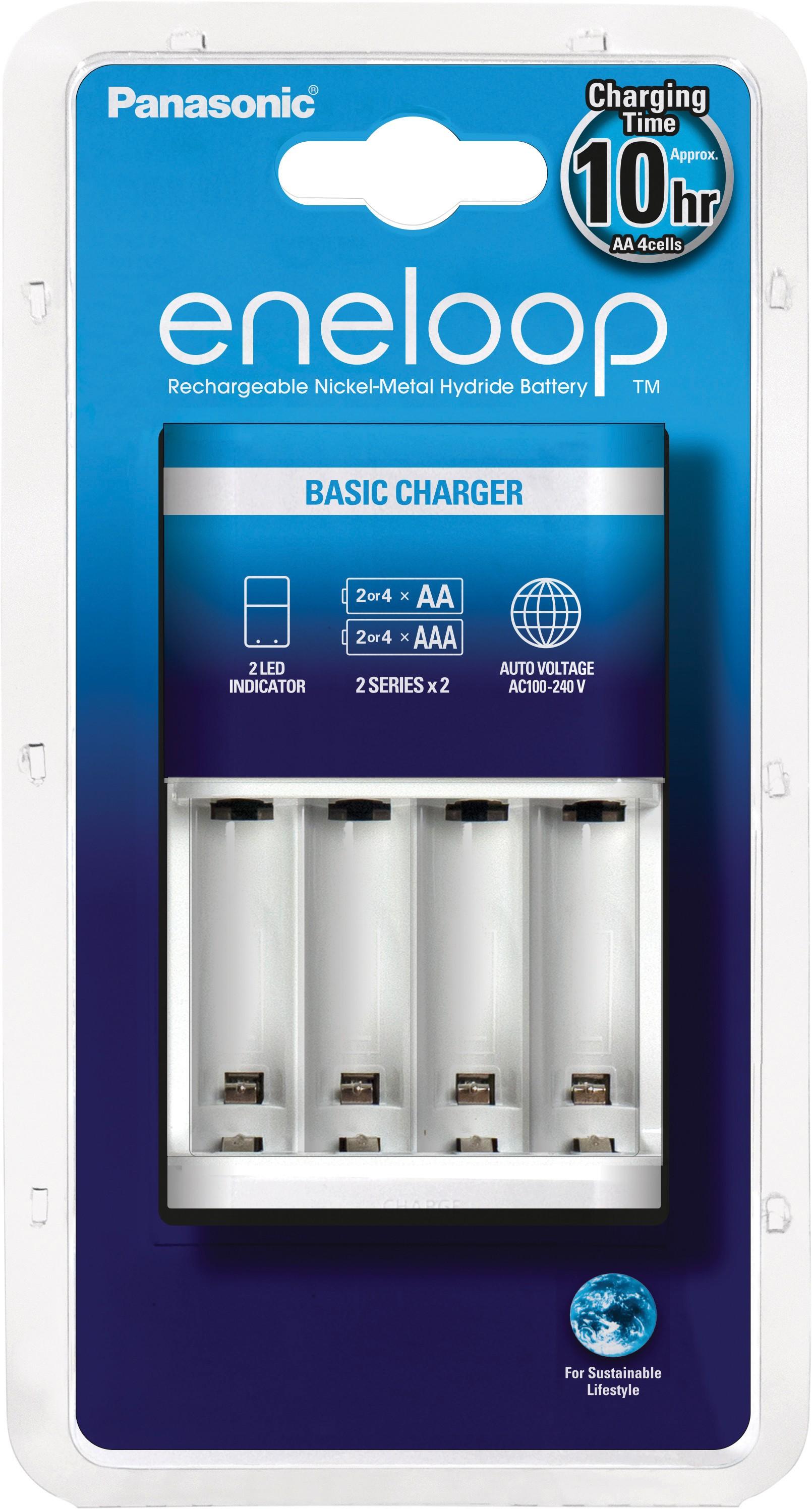 Panasonic eneloop Basic baterijų įkroviklis 2 arba 4 AA/AAA