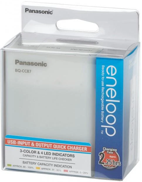 Panasonic ENELOOP BQ-CC87 baterijų kroviklio pakuotė