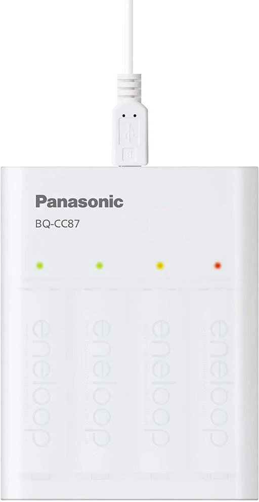 Panasonic eneloop BQ-CC87 įkroviklis su USB jungtimi