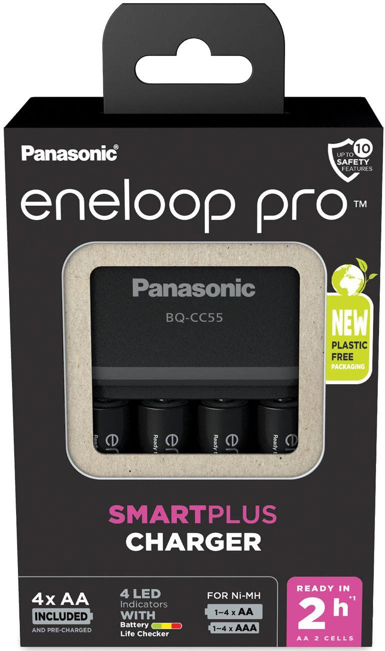 Panasonic Batteries Panasonic eneloop įkroviklis BQ-CC55 + 4x2500mAh