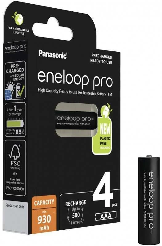 Panasonic Batteries Panasonic eneloop įkraunama baterija Pro AAA 930 4BP