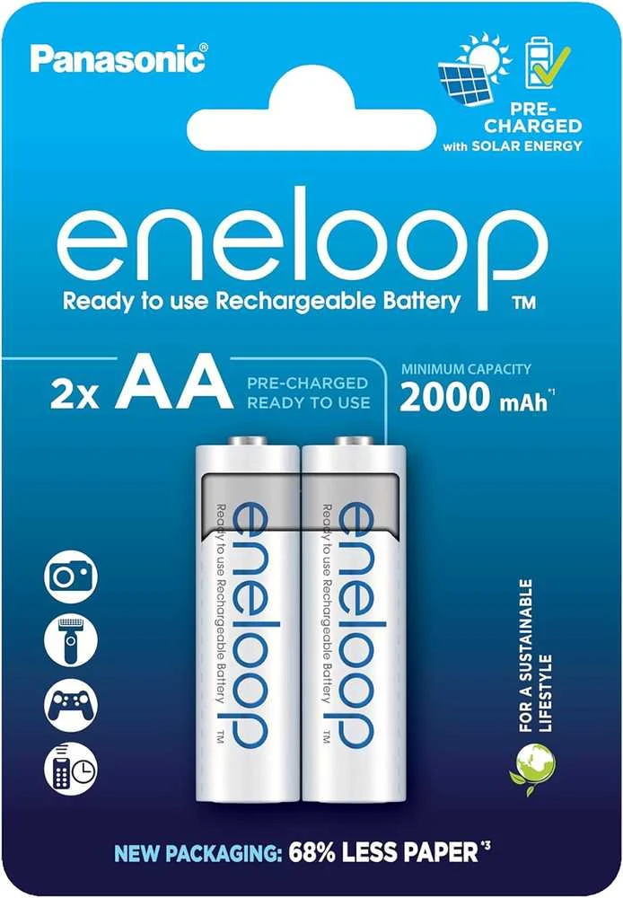 Panasonic Batteries Panasonic eneloop įkraunama baterija AA 2000 2BP