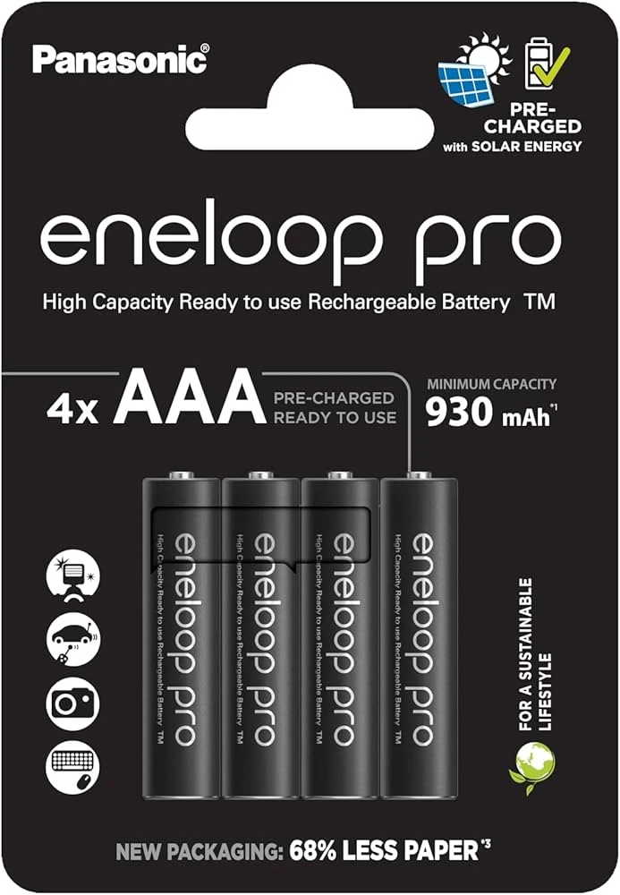 Panasonic Batteries Panasonic eneloop įkraunama baterija Pro AAA 930 4BP