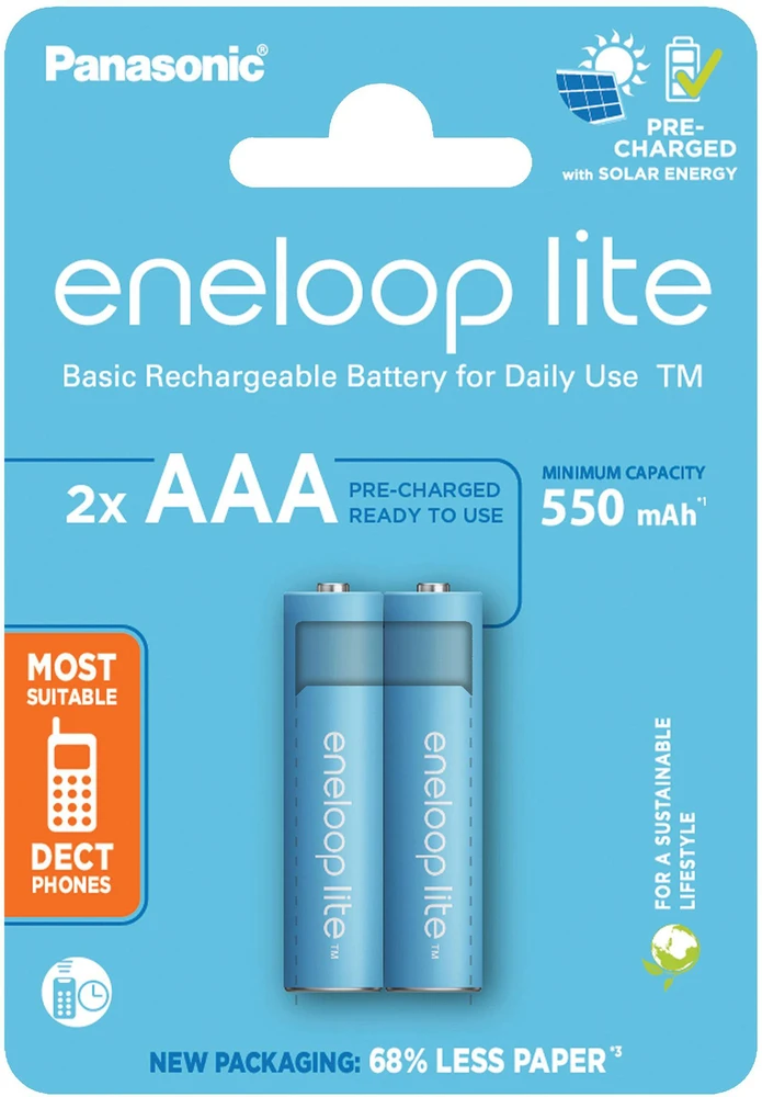 Panasonic eneloop įkraunama baterija Lite AAA 550 2BP