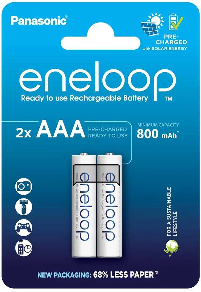 Panasonic Batteries Panasonic eneloop įkraunama baterija AAA 800 2BP