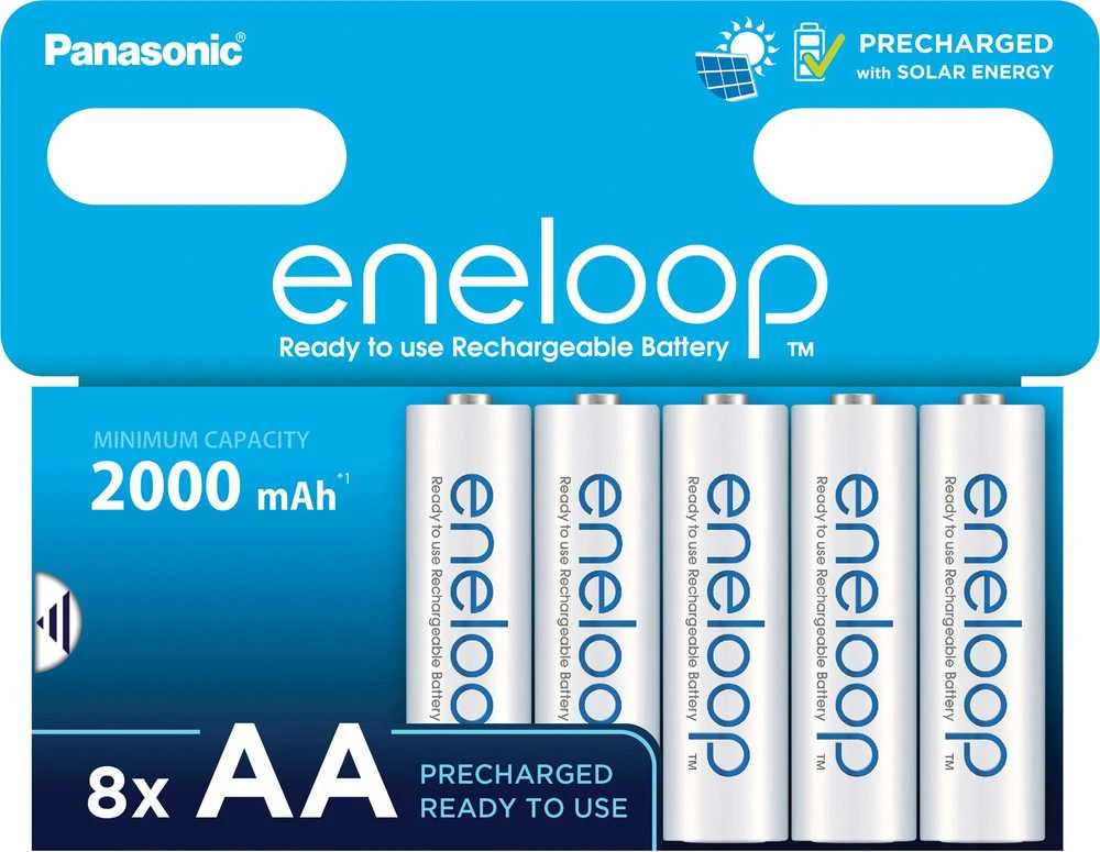Panasonic eneloop įkraunama baterija AA 2000 8bp