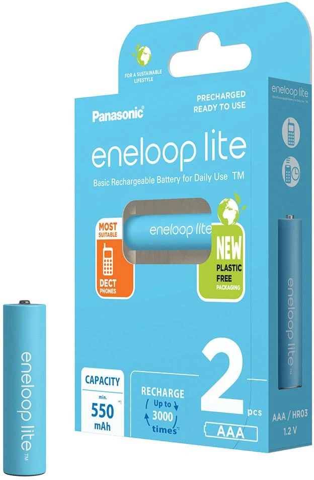 Panasonic eneloop Lite AAA 550mAh baterijos pakuotė