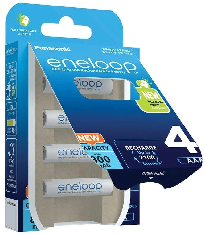 Panasonic Batteries Panasonic eneloop įkraunama baterija AAA 800 4BP