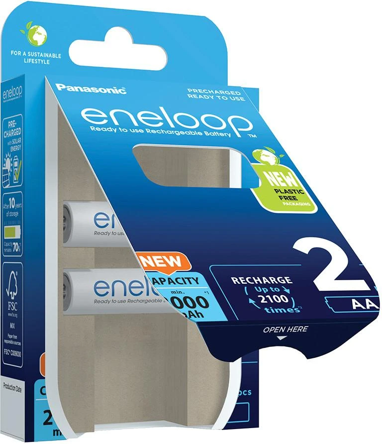 Eneloop AA įkraunamos baterijos pakuotėje