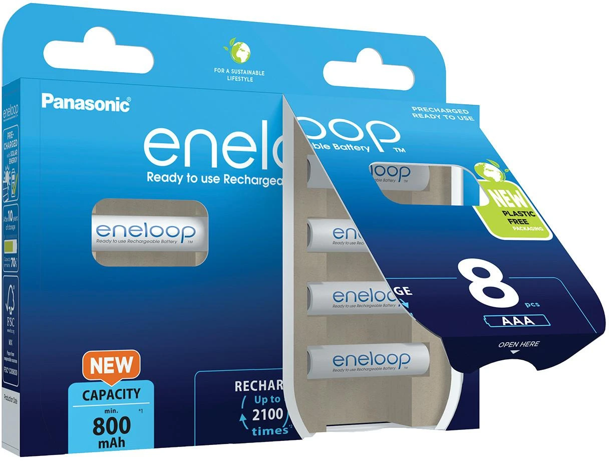 Panasonic Batteries Panasonic eneloop įkraunama baterija AAA 800 8BP