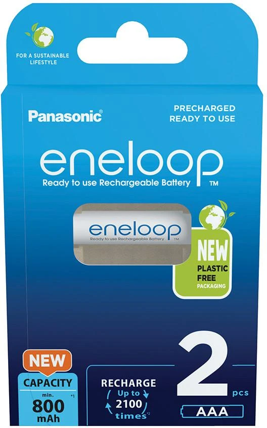 Panasonic Batteries Panasonic eneloop įkraunama baterija AAA 800 2BP