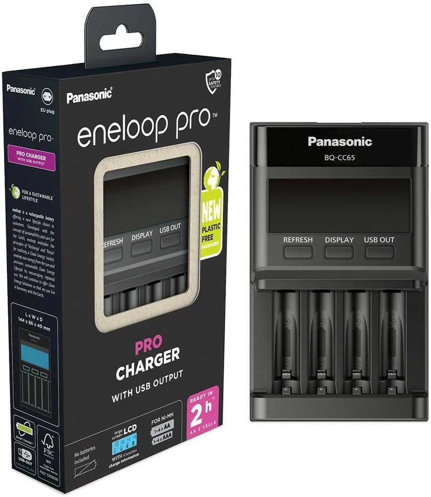 Kroviklis Panasonic ENELOOP Pro BQ-CC65E, 2 val