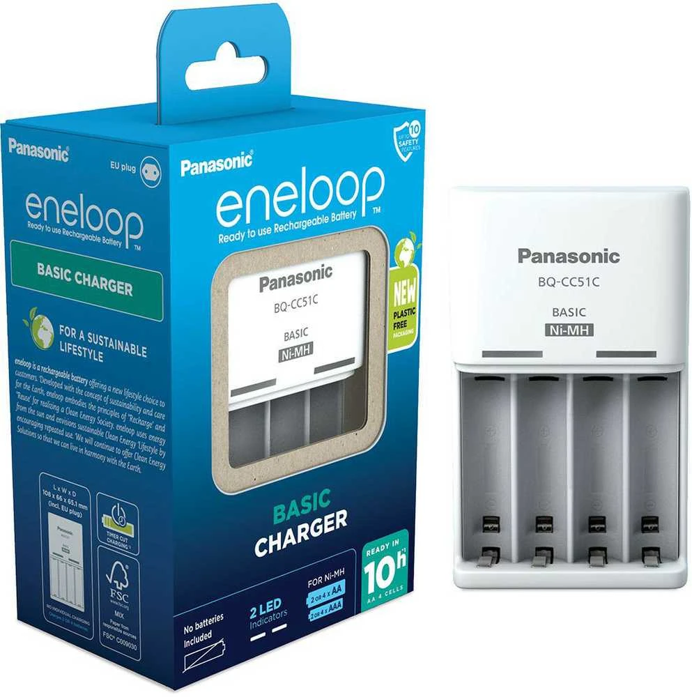 Kroviklis Panasonic ENELOOP BQ-CC51E, 10 val