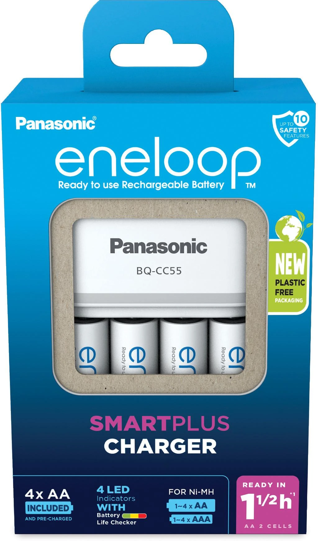 Kroviklis Panasonic ENELOOP K-KJ55MCD40E, 1.5 val; +(4xAA)
