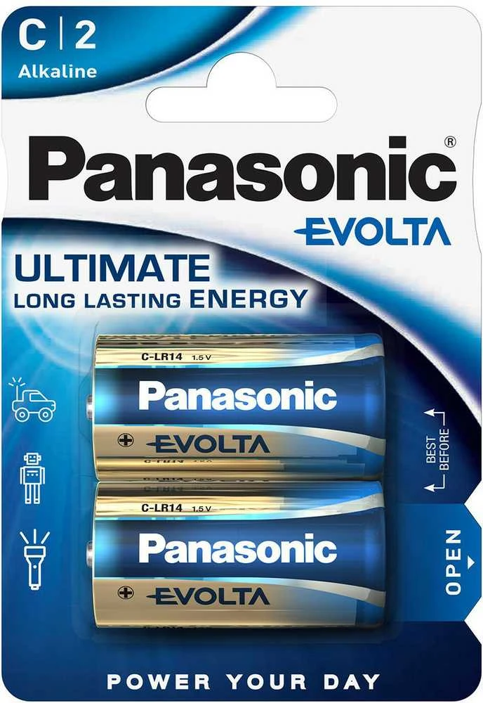 PANASONIC EVOLTA LR14/2BP Elementas