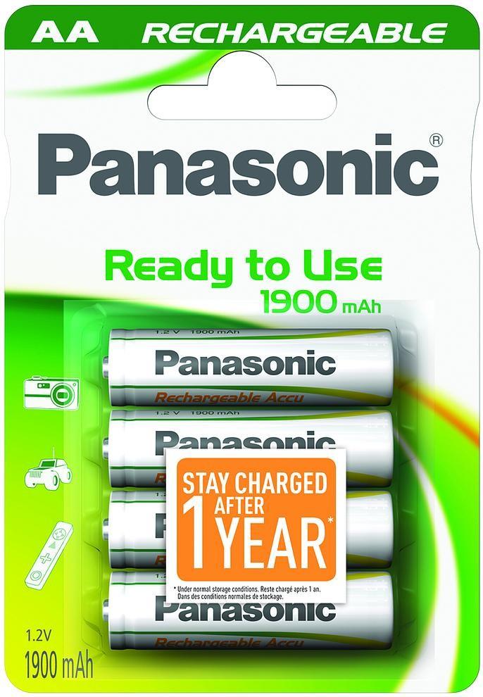 Panasonic Batteries 1x4 Panasonic NiMH Mignon Accu AA 1900 mAh Paruoštas naudoti