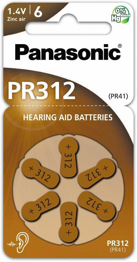 Panasonic Batteries Panasonic klausos aparato baterija PR312L/6DC