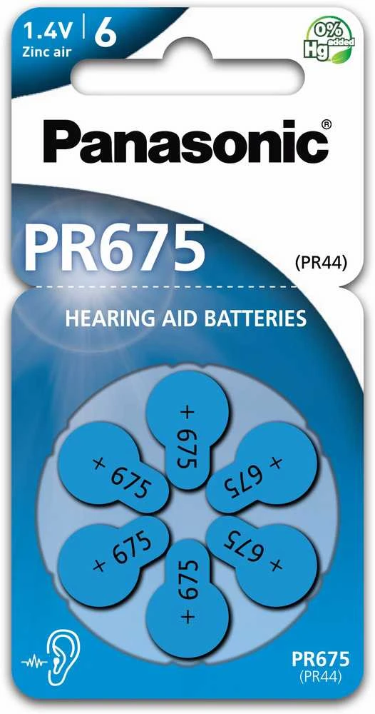 Panasonic PR675 klausos aparato baterijų pakuotė