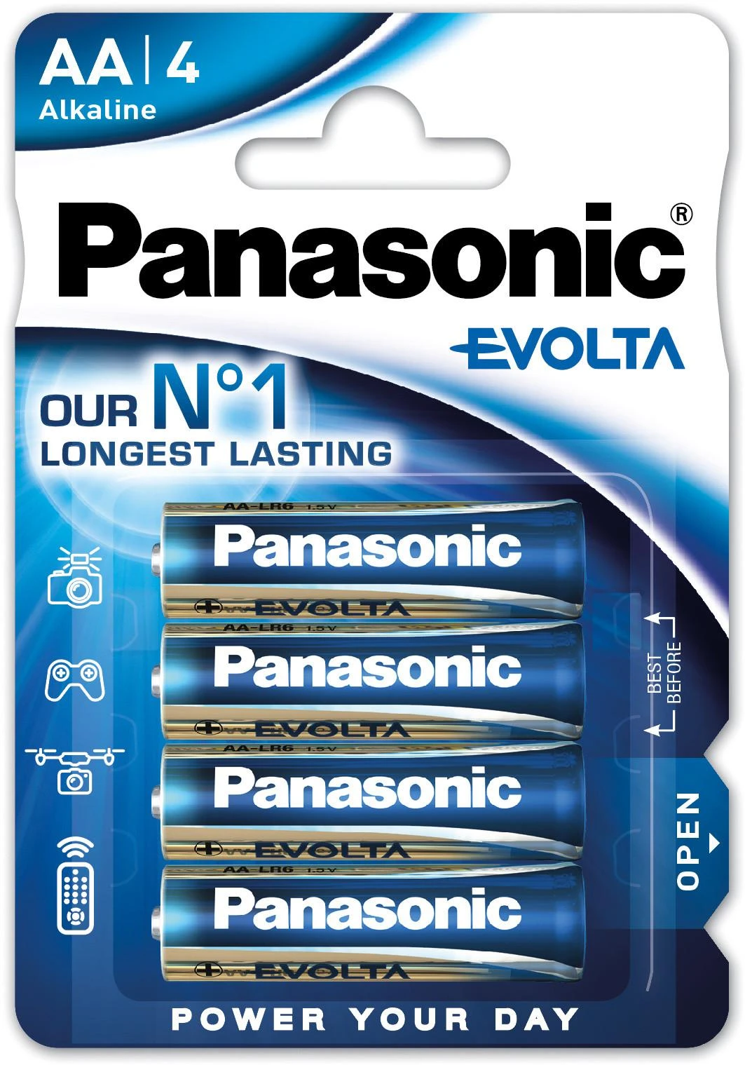 Panasonic Evolta AA baterijos, 4 vienetų pakuotė