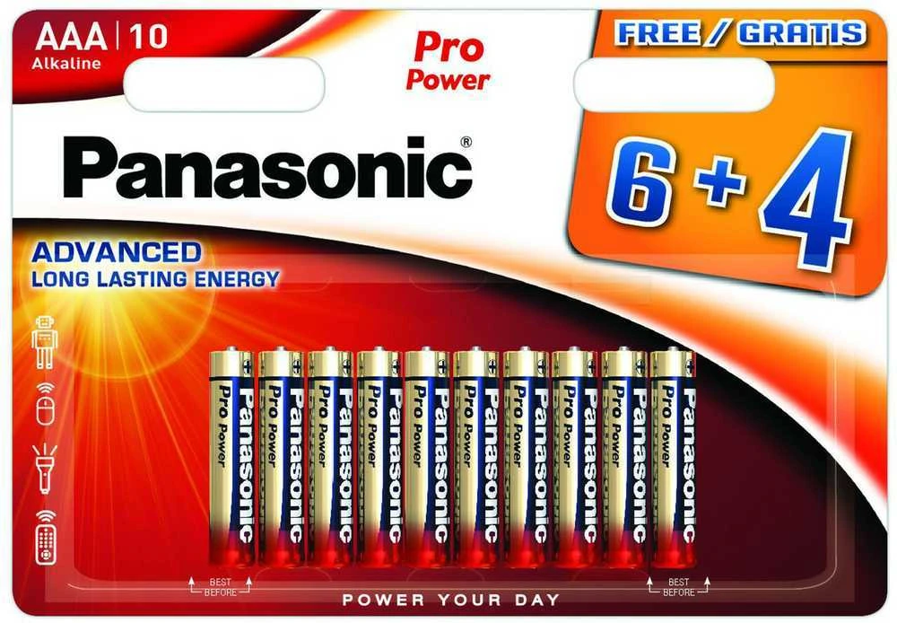 Panasonic Batteries „Panasonic Pro Power“ baterija LR03PPG/10B (6+4 vnt.)
