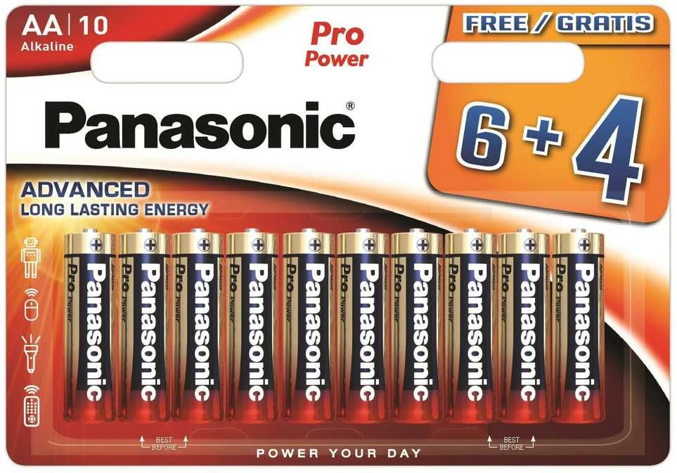 Panasonic Batteries „Panasonic Pro Power“ baterija LR6PPG/10B (6+4 vnt.)