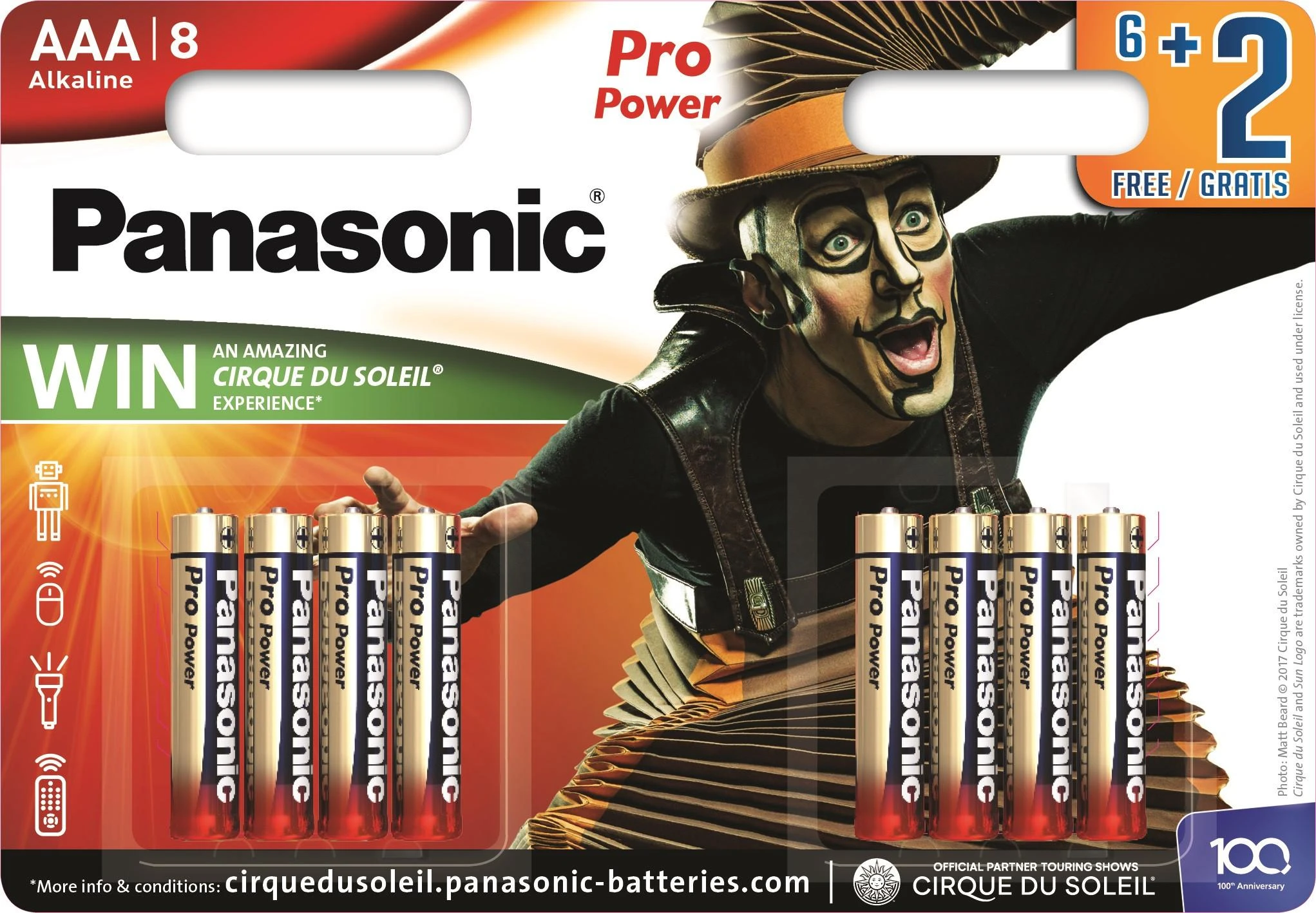Panasonic Batteries „Panasonic Pro Power“ akumuliatorius LR03PPG/8B (6+2)