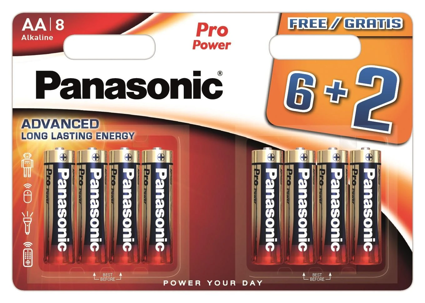 Panasonic Batteries Sourcing Panasonic Pro Power baterija LR6PPG/8BW (6+2) | Tiekimas