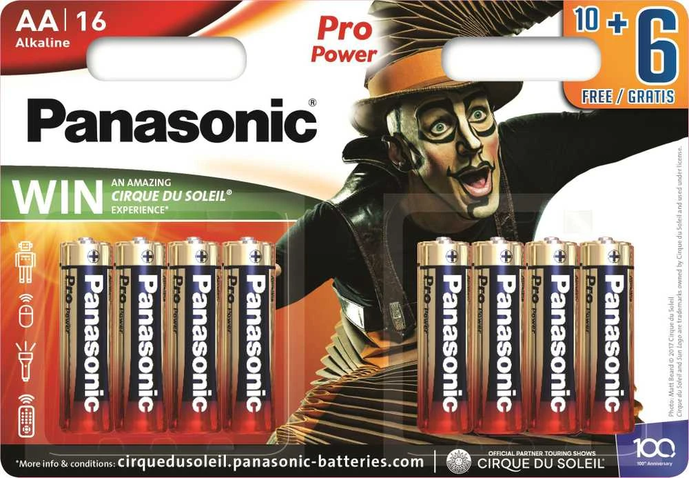 Panasonic Batteries Panasonic Pro Power baterija LR6PPG/16B 10+6vnt