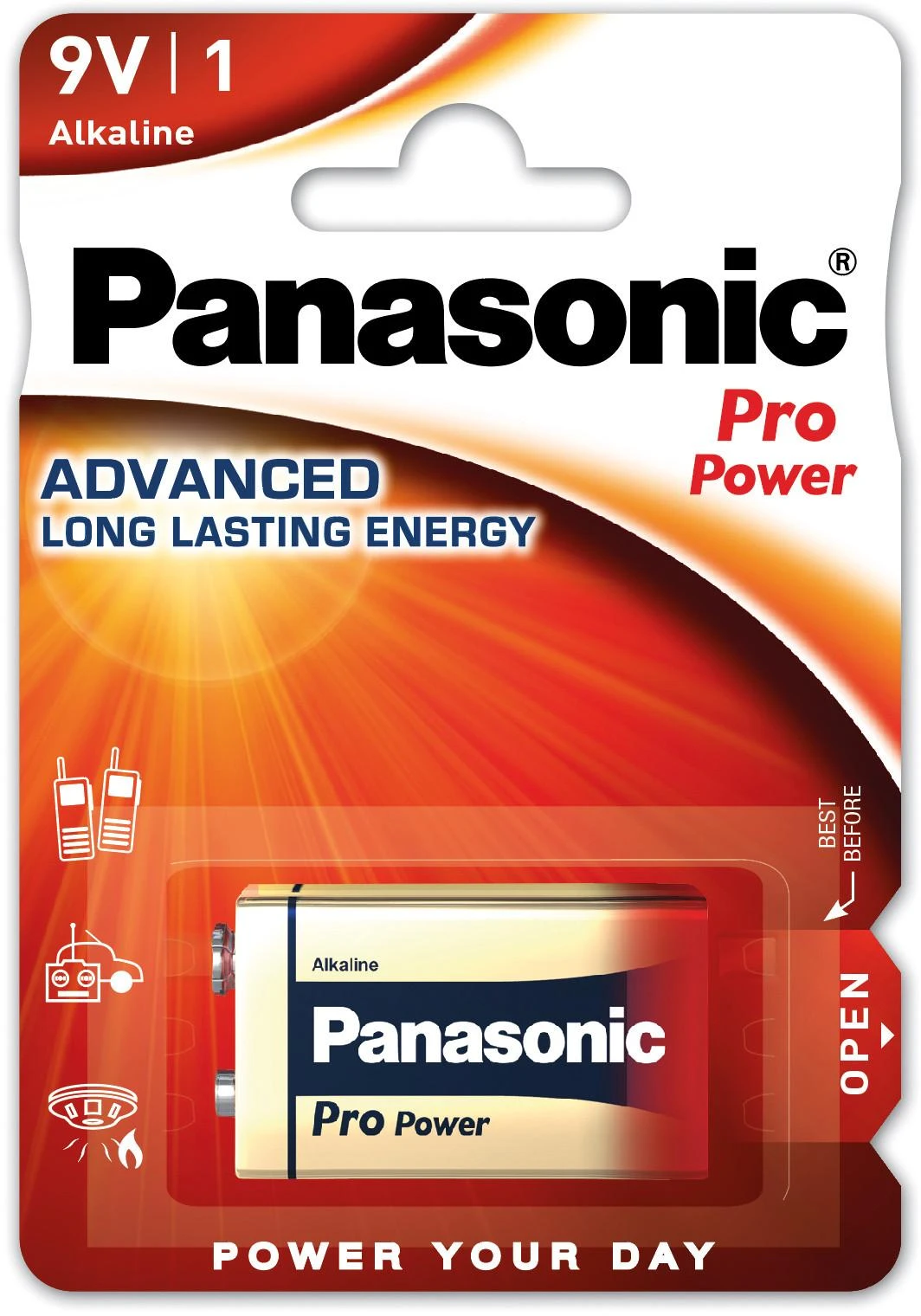„Panasonic“ 6LR61PPG šarminės baterijos, 1 vnt., 9 V