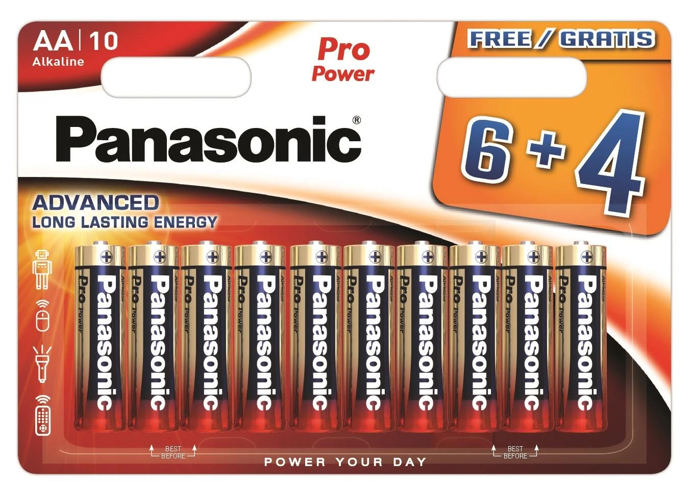 Panasonic Batteries „Panasonic Pro Power“ baterija LR6PPG/10B (6+4 vnt.)