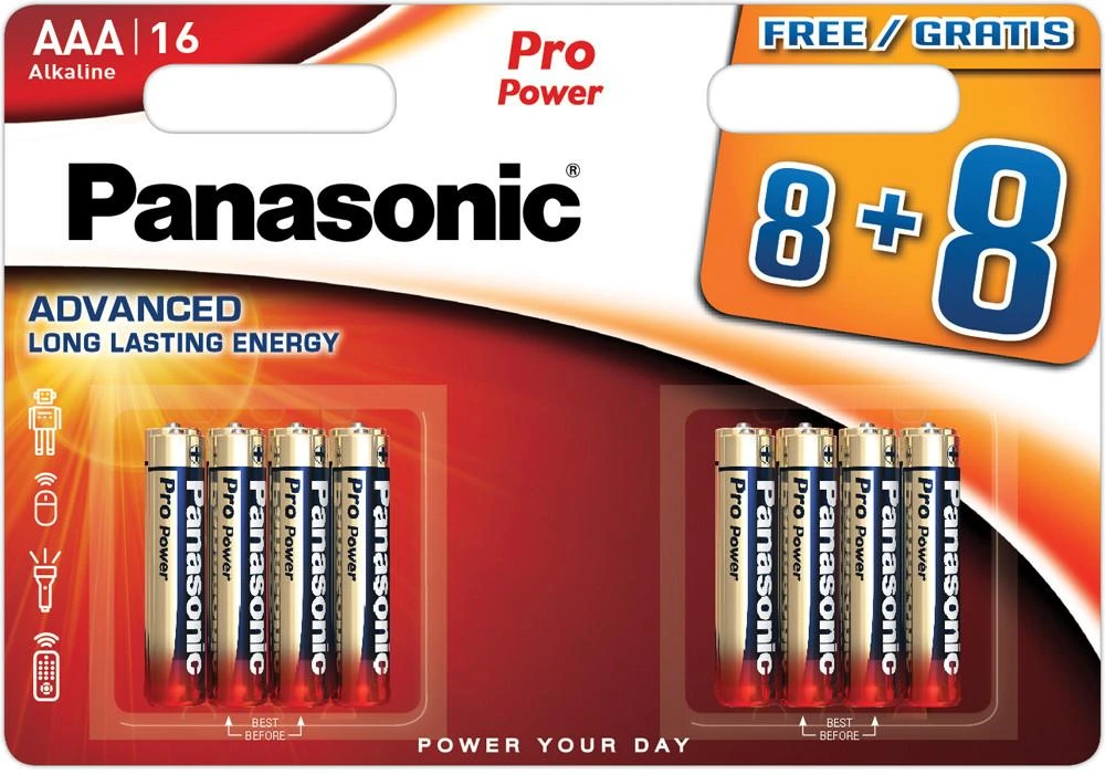 Panasonic AAA baterijos 16 vnt. pakuotėje