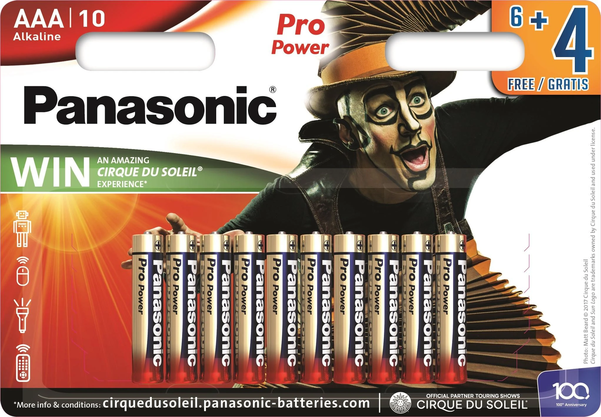 Panasonic Batteries „Panasonic Pro Power“ baterija LR03PPG/10B (6+4 vnt.)