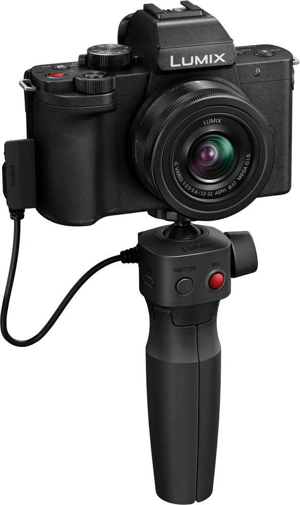 Panasonic „Lumix DC-G100DV“ fotoaparatas + H-FS 12-32 f/3.5-5.6 + DMW-SHGR2 trikojis (DC-G100DVEGK)