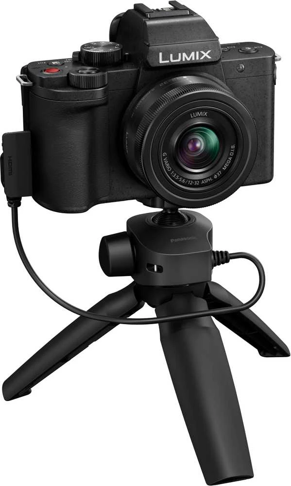 Panasonic „Lumix DC-G100DV“ fotoaparatas + H-FS 12-32 f/3.5-5.6 + DMW-SHGR2 trikojis (DC-G100DVEGK)