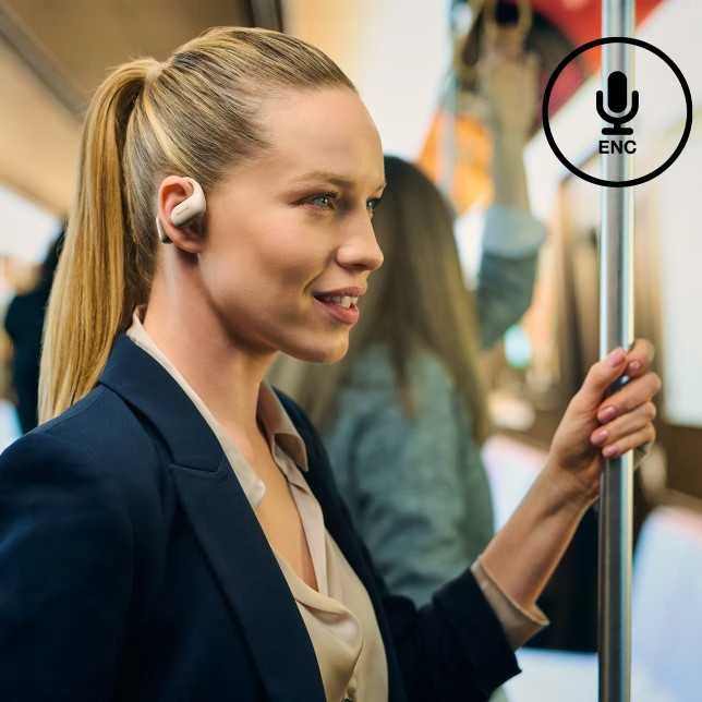 Panasonic belaidės ausinės viešajame transporte