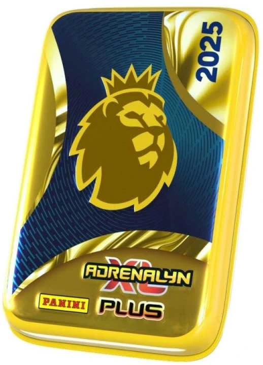 „Panini“ futbolo kortelės „Adrenalyn XL Plus Premier League 2025“ mini skardinė