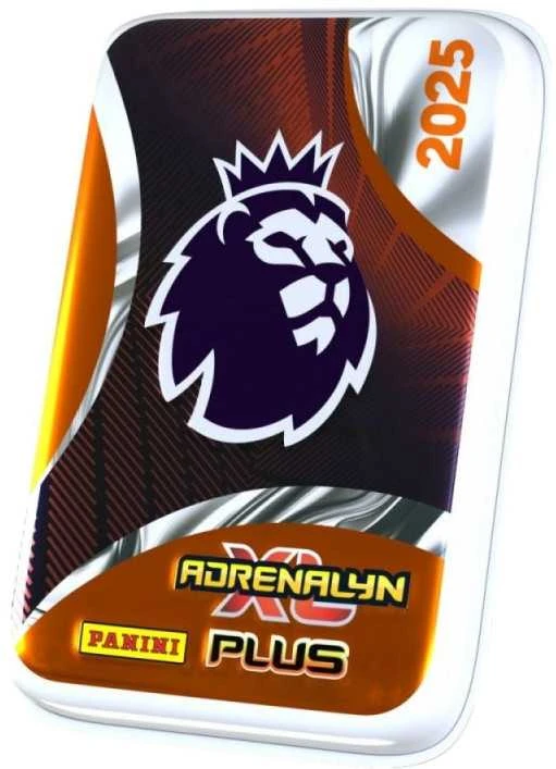 „Panini“ futbolo kortelės „Adrenalyn XL Plus Premier League 2025“ mini skardinė