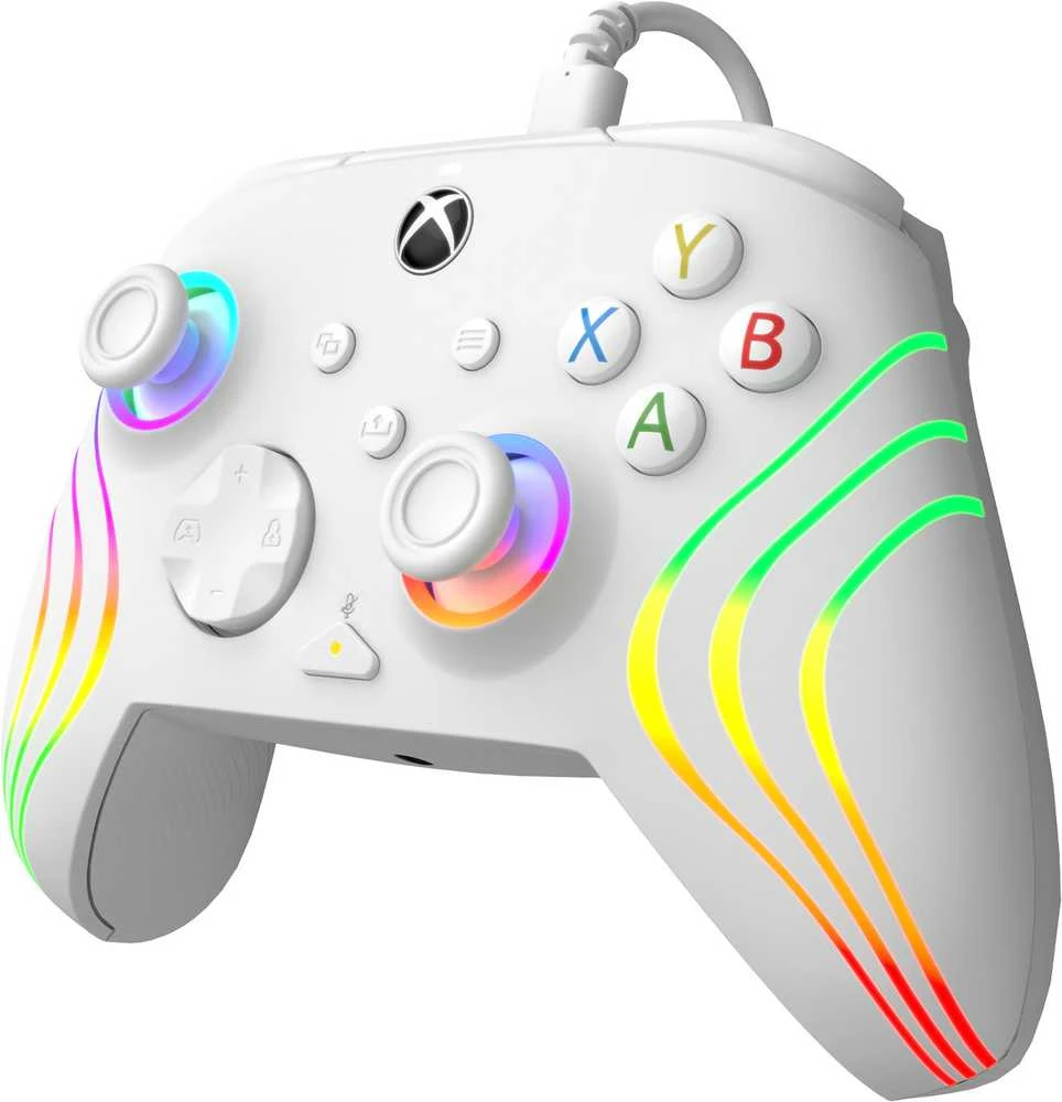 PDP XBOX Series X/S ir PC baltas laidinis valdiklis (Afterglow Wave)