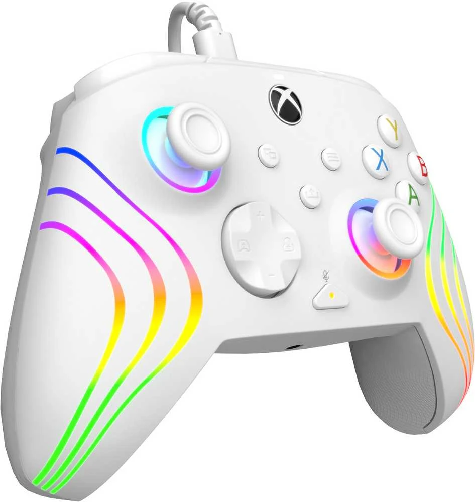 PDP XBOX Series X/S ir PC baltas laidinis valdiklis (Afterglow Wave)