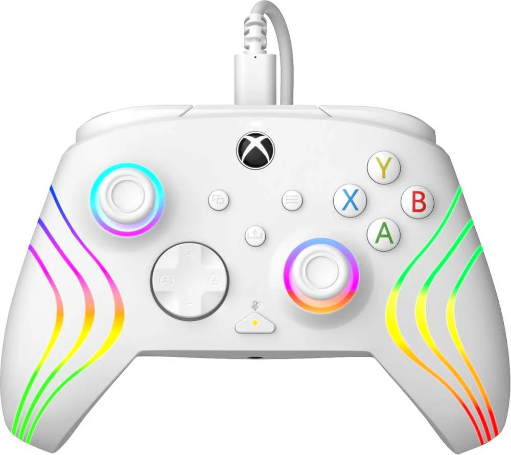 PDP XBOX Series X/S ir PC baltas laidinis valdiklis (Afterglow Wave)