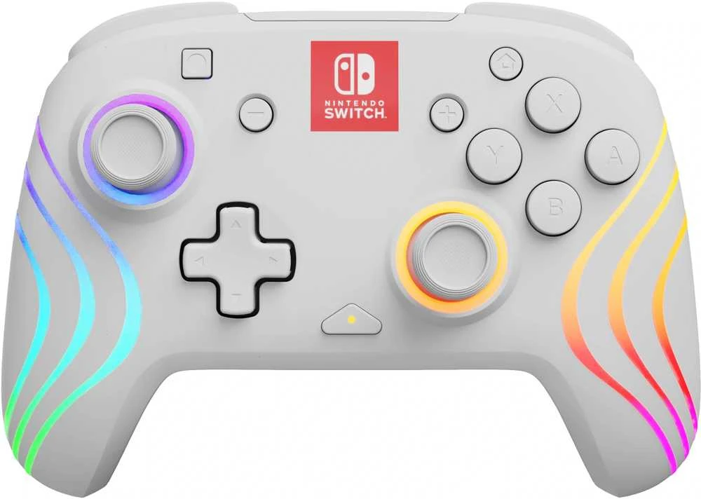 PDP Nintendo Switch baltas belaidis valdiklis (Afterglow Wave)